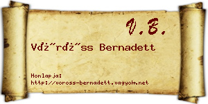 Vöröss Bernadett névjegykártya