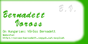 bernadett voross business card